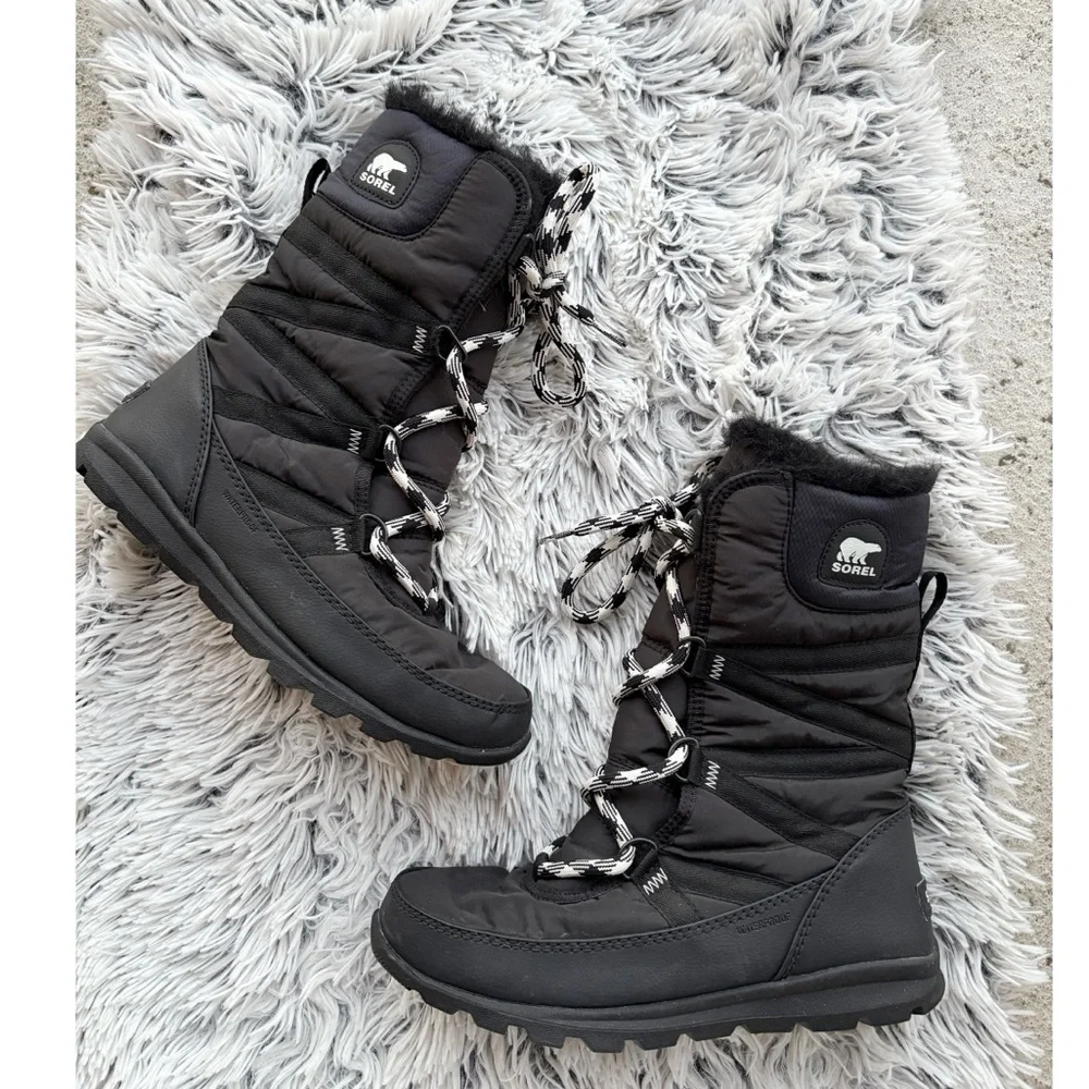 Sorel Black Whitney‎ Lace Up Boot
